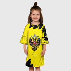 Платье клеш для девочки Имперская россия краски, цвет: 3D-принт — фото 2