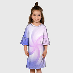 Платье клеш для девочки Пикселизация градиента с вертушкой, цвет: 3D-принт — фото 2