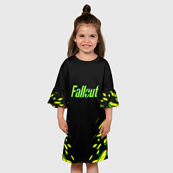 Платье клеш для девочки Fallout кислотный апокалипсис, цвет: 3D-принт — фото 2