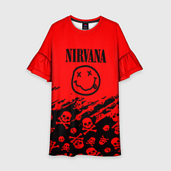 Детское платье Nirvana rock skull