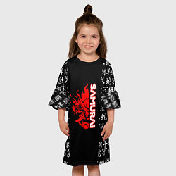 Платье клеш для девочки Samurai japan steel, цвет: 3D-принт — фото 2
