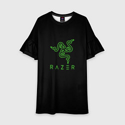 Платье клеш для девочки Razer logo brend, цвет: 3D-принт