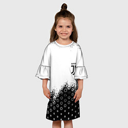 Платье клеш для девочки Juventus sport steel, цвет: 3D-принт — фото 2