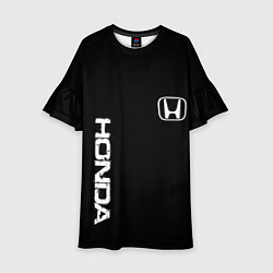 Платье клеш для девочки Honda white logo auto, цвет: 3D-принт
