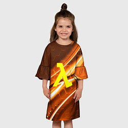 Платье клеш для девочки Half life valve steel, цвет: 3D-принт — фото 2