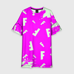 Детское платье Fortnite pattern pink