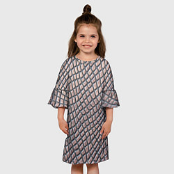 Платье клеш для девочки Кожаный принт, цвет: 3D-принт — фото 2