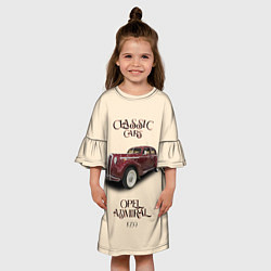 Платье клеш для девочки Классические автомобиль 1939 года Opel Admiral, цвет: 3D-принт — фото 2
