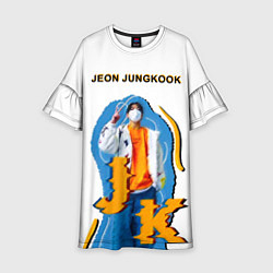 Платье клеш для девочки BTS Jeon Jungkook, цвет: 3D-принт