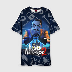 Платье клеш для девочки Привет сосед из игры Hello Neighbor, цвет: 3D-принт