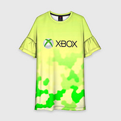 Платье клеш для девочки Xbox camo, цвет: 3D-принт