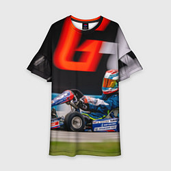 Платье клеш для девочки Микро 2024 номер 16, цвет: 3D-принт