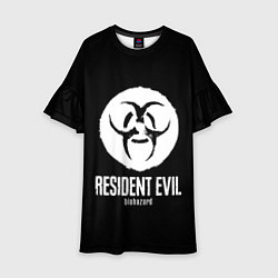 Платье клеш для девочки Resident Evil umbrella corp logo, цвет: 3D-принт