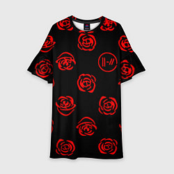 Детское платье Twenty one pilots rose pattern