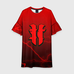 Платье клеш для девочки Starcraft молнии, цвет: 3D-принт