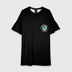 Платье клеш для девочки Skoda logo auto, цвет: 3D-принт