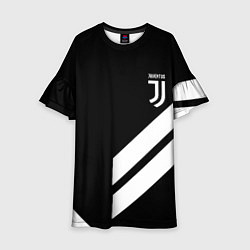 Платье клеш для девочки Juventus line white, цвет: 3D-принт