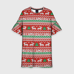 Детское платье Deer christmas pattern