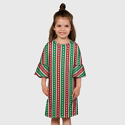 Платье клеш для девочки Knitted pattern, цвет: 3D-принт — фото 2
