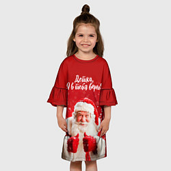 Платье клеш для девочки Детка - я в тебя верю, цвет: 3D-принт — фото 2