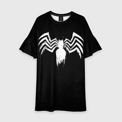 Платье клеш для девочки Venom - logo, цвет: 3D-принт