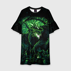 Платье клеш для девочки Green dragon - Dragon Age, цвет: 3D-принт