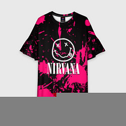 Платье клеш для девочки Nirvana pink color, цвет: 3D-принт