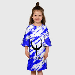 Платье клеш для девочки Quake огненные краски, цвет: 3D-принт — фото 2
