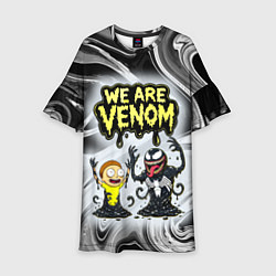 Платье клеш для девочки We are Venom - Morty, цвет: 3D-принт