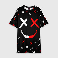 Платье клеш для девочки Smile face, цвет: 3D-принт