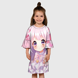 Платье клеш для девочки Милые аниме, цвет: 3D-принт — фото 2