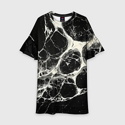 Детское платье Бело-черная потертая текстура