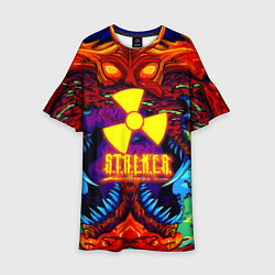 Платье клеш для девочки Stalker монстр чернобыля, цвет: 3D-принт