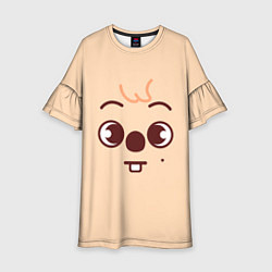 Платье клеш для девочки Quokka skzoo, цвет: 3D-принт