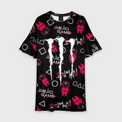 Платье клеш для девочки Monster energy x Ojingeo geim, цвет: 3D-принт