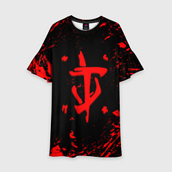 Детское платье Doom красные краски