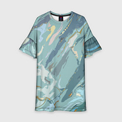 Детское платье Холодный голубой абстракция