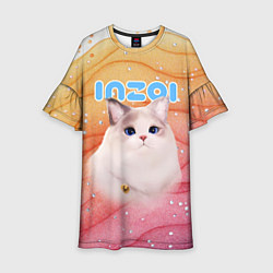 Детское платье Inzoi кошечка на блестящем фоне