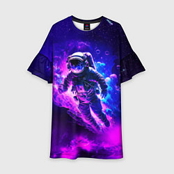 Детское платье Космонавт в неоновых облаках