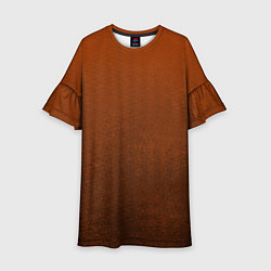 Детское платье Красно-коричневый текстурированный градиент