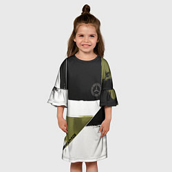 Платье клеш для девочки Merсedes Benz логотип, цвет: 3D-принт — фото 2