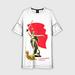 Платье клеш для девочки Праздник победы, цвет: 3D-принт