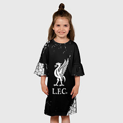 Платье клеш для девочки Liverpool hexagon, цвет: 3D-принт — фото 2
