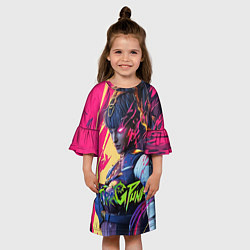 Платье клеш для девочки Fragpunk serket, цвет: 3D-принт — фото 2