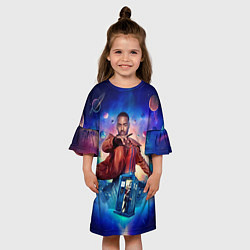 Платье клеш для девочки Доктор Кто Шути Гатва, цвет: 3D-принт — фото 2