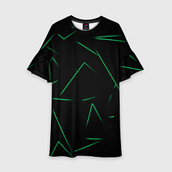 Детское платье Color light green line