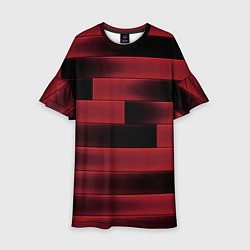 Детское платье Color red square