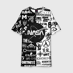 Детское платье Nasa логотипы игр