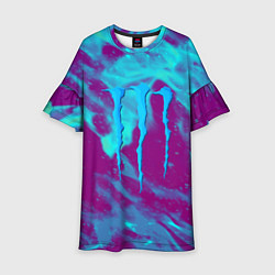 Детское платье Monster energy неон