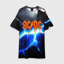 Детское платье ACDC логотип из лавы на молнии